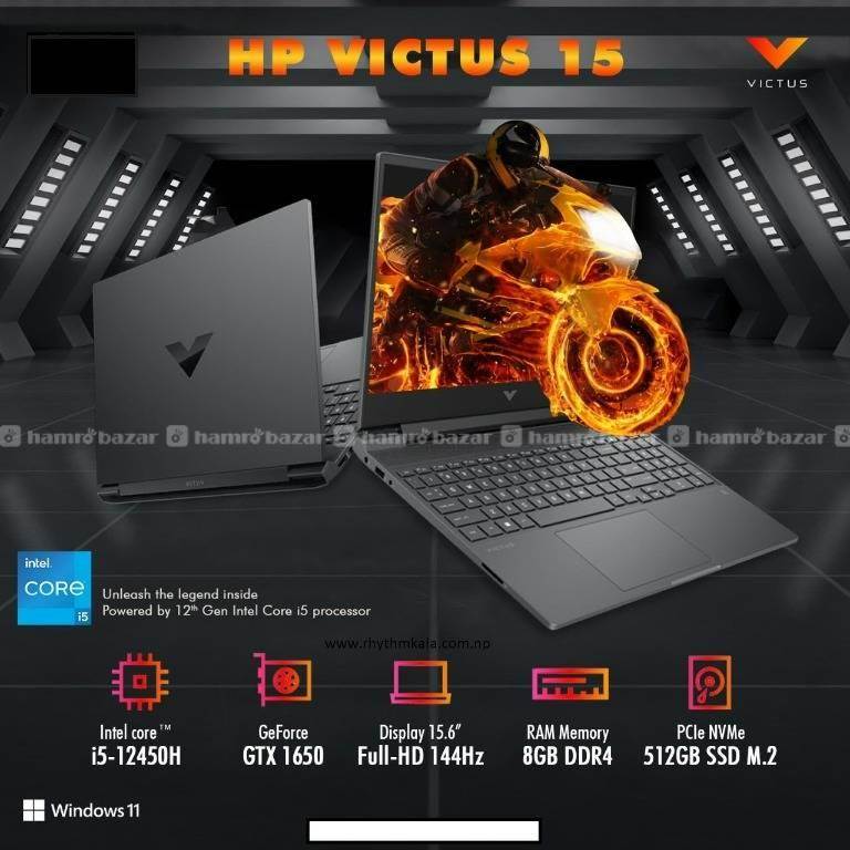 hp victus 15 i5 12th 8gb/ 512nvme Gpu 1650 Laptop 1
