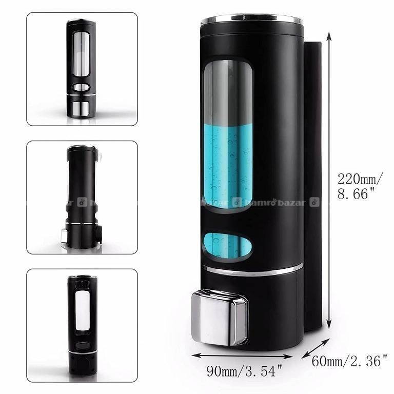 Wall Mount Soap Dispenser 400ML - Black 4