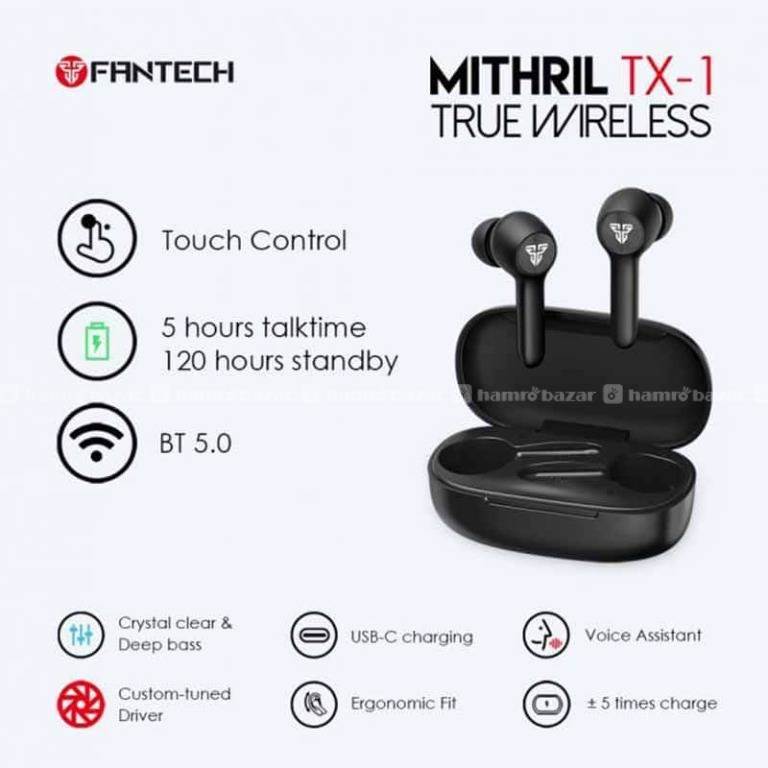 Fantech TWS Tx-1 MITHRIL 5.0 Wireless Earbuds 3
