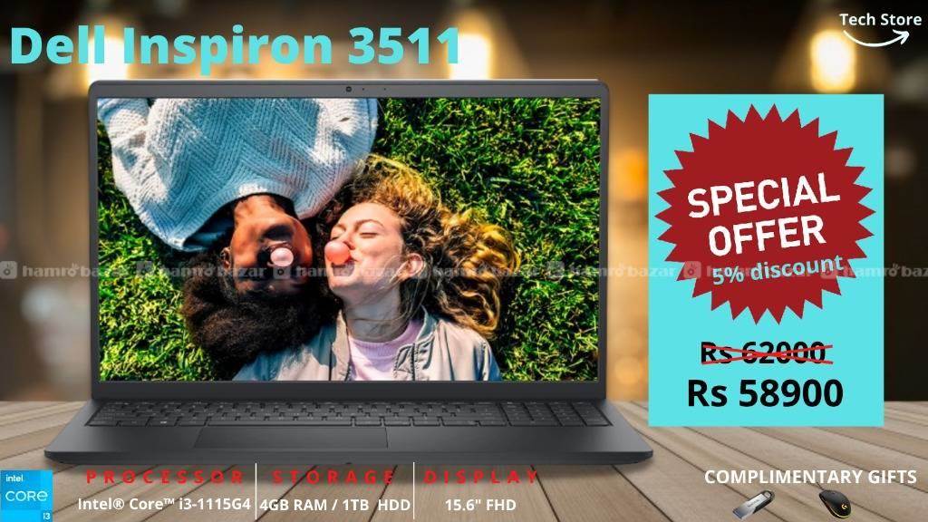 Laptop Dell inspiron  3511  , i3 , 11th gen 1