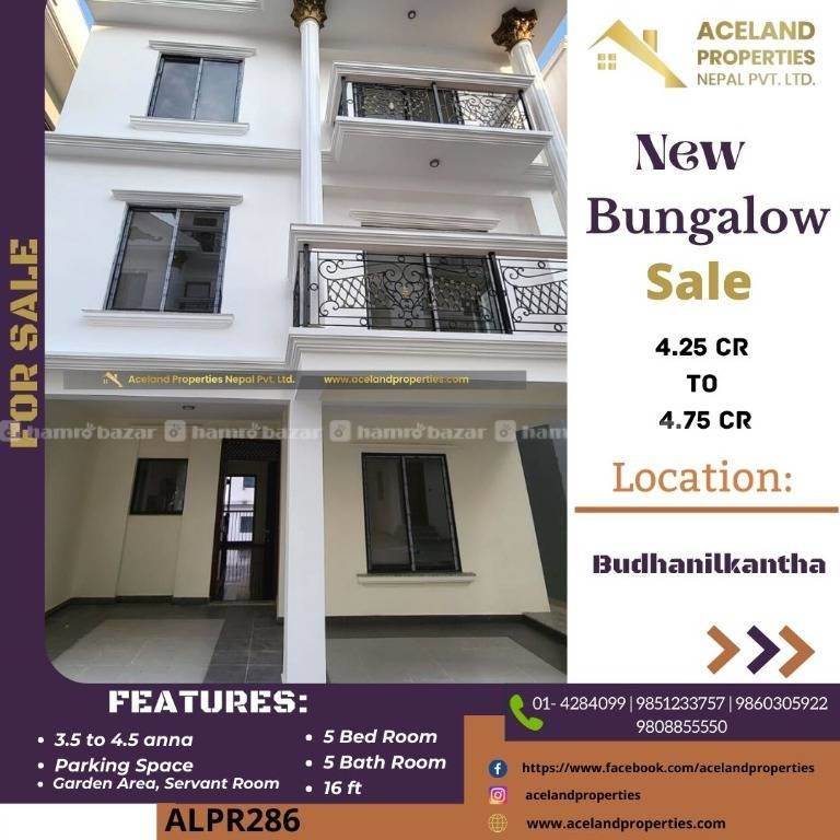 🏠New Bungalow House FOR SALE at Budhanilkantha 1