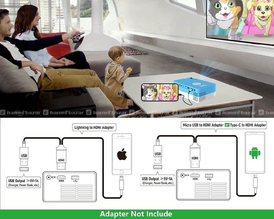 Salange J15C Mini HD Projector for Home Theater 7
