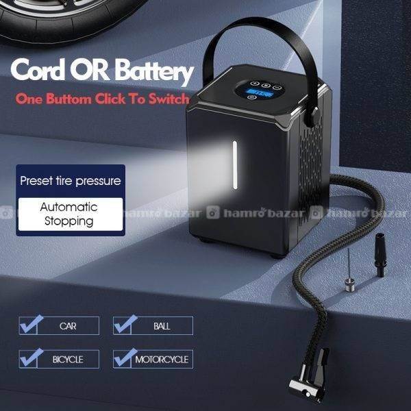 Licheers Portable Air Pump for Car, Bikes 120watt 4