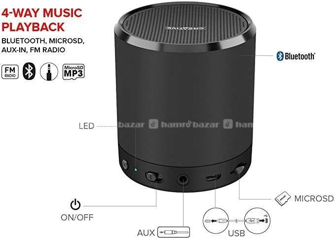 Creative Metallix Portable Mini Speaker  Bluetooth 3