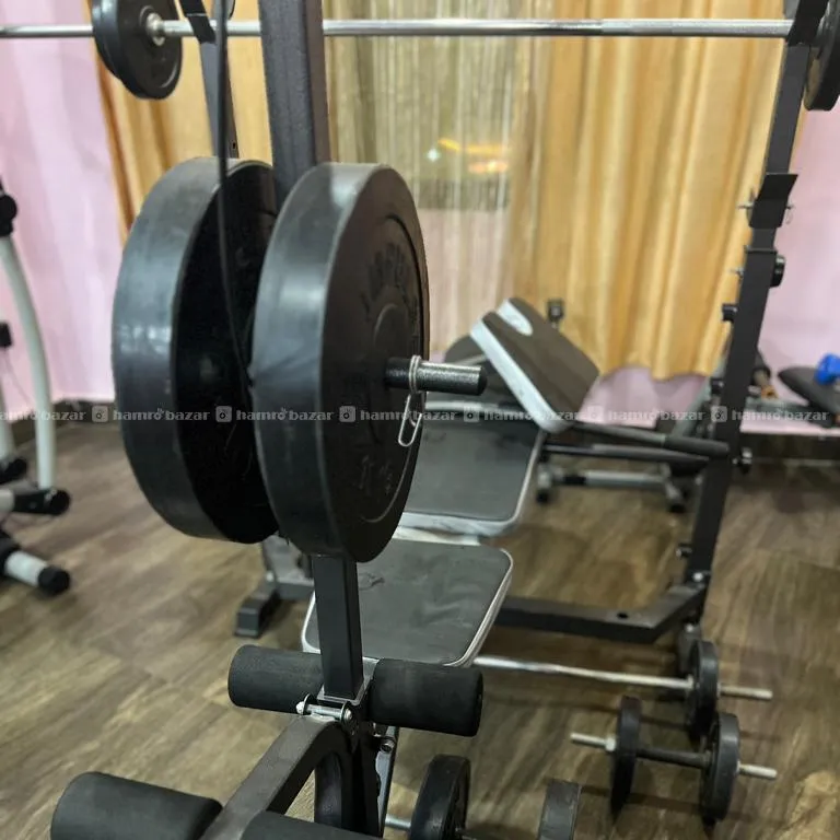 GYM SET - bench press, barbell rod and weight 77kg 3