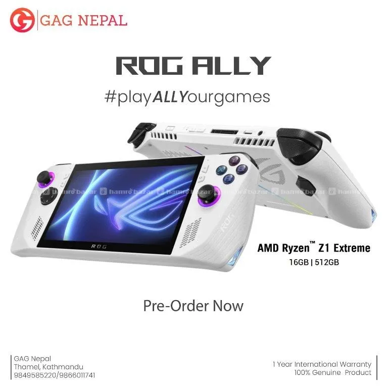 Rog Ally Rc71L White Handheld Amd Ryzen Z1 Extreme 1