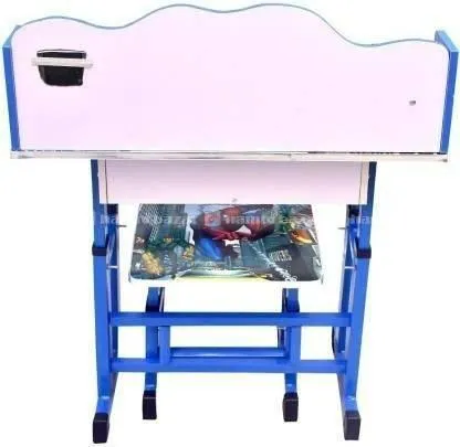 3D Design Adjustable Height Wooden Study Table And 2