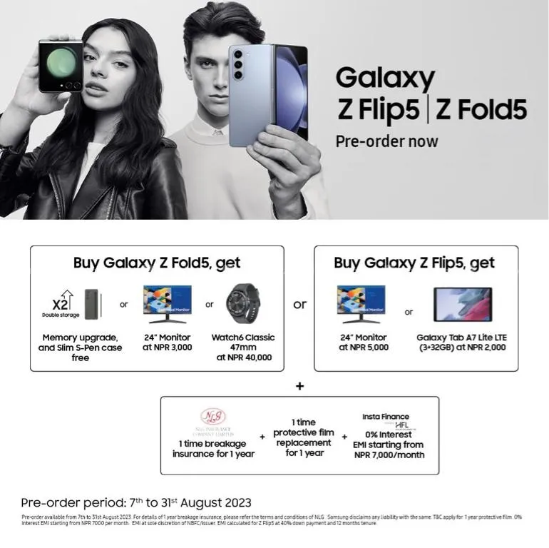 Samsung Z Fold 5 Authorized Warranty & Insurance 1