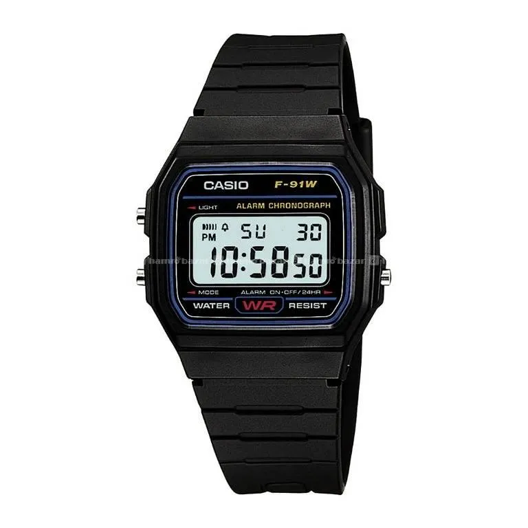 Casio Youth Series Black Watch F-91W-1Q(D002) 1