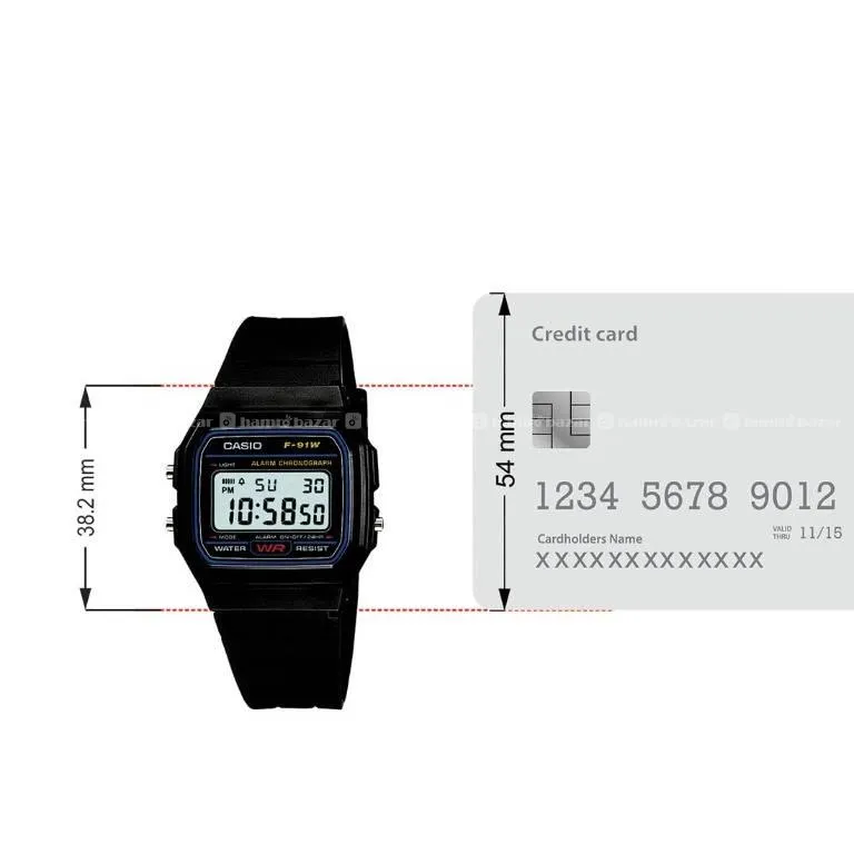 Casio Youth Series Black Watch F-91W-1Q(D002) 4