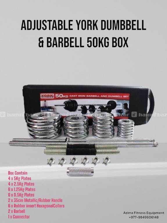 Stock Clearance sale 50kgAdjustable York Dumbbell.