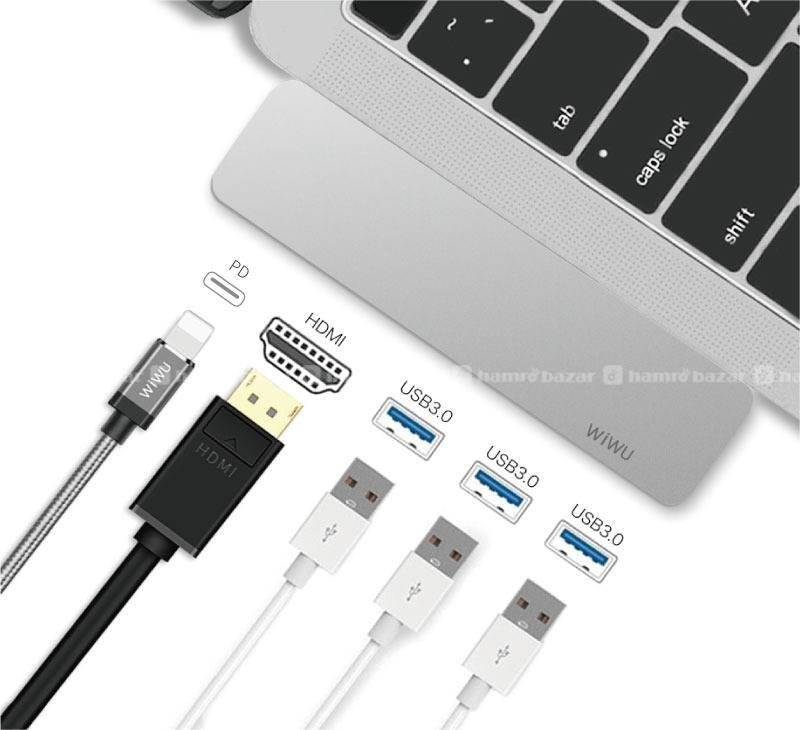 Wiwu 5 in 1 Hub | T6 Pro For MacBook 2