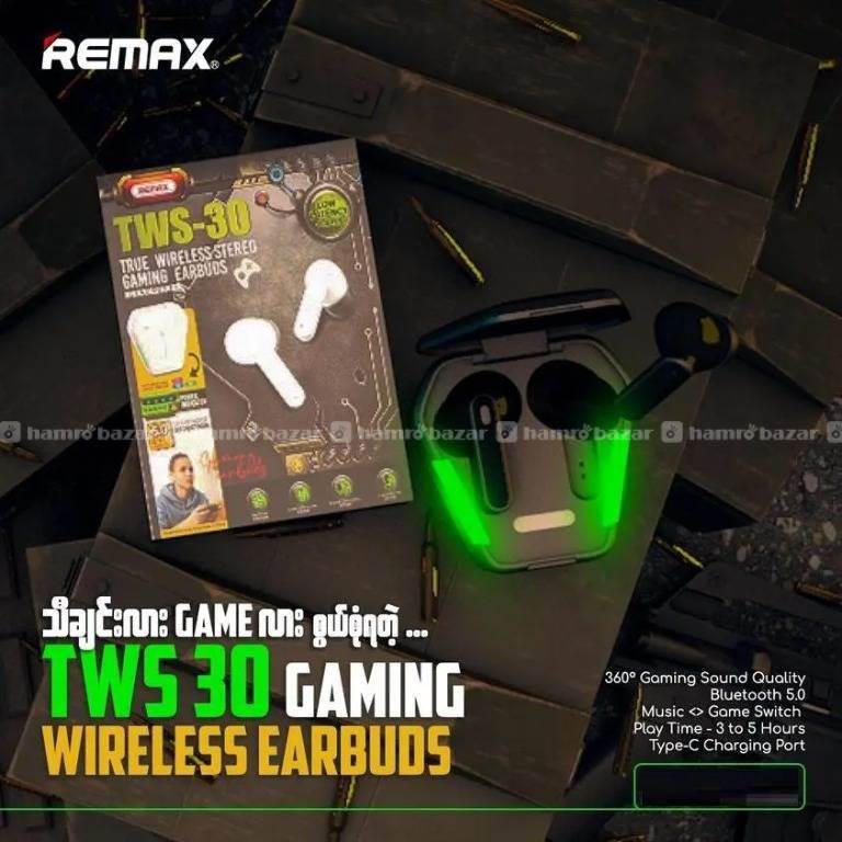 REMAX TWS-30 TRUE WIRELESS STERREO GAMING EARBUDS 2