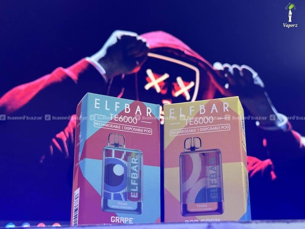 ELFBAR TE 6000 DISPOSABLE VAPE (POD)- RECHARGEABLE for Rs.2500 - Hamrobazar