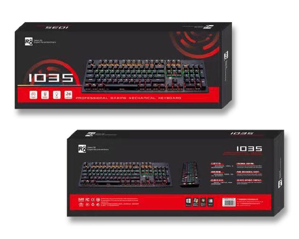 Select R8 Keyboard R8 1035 Professional Gaming Mechanical Keyboard for Rs.2800 - Hamrobazar