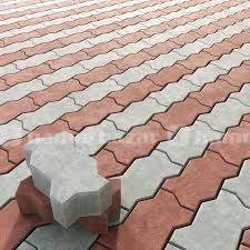 Zig-Zag Interlock Paver Block Red 2