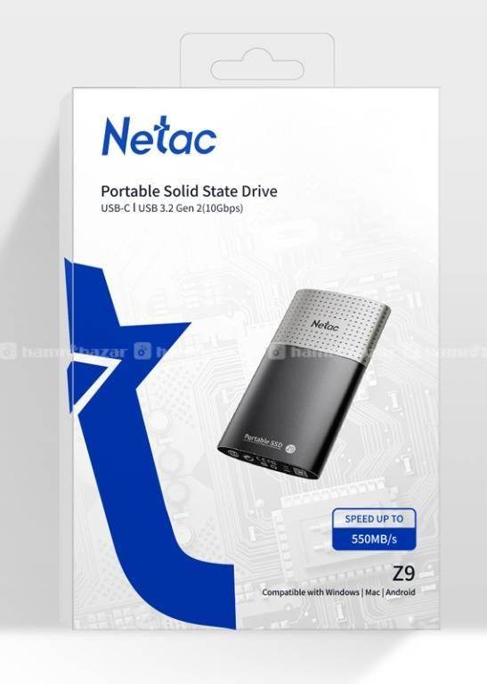 NETAC external SSD Z9, 1TB, USB 3.2, 550-480MB/s 3