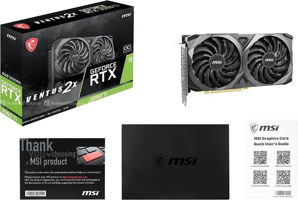 MSI Gaming GeForce RTX 3060 Ti Ventus 2X 8G OCV1 6
