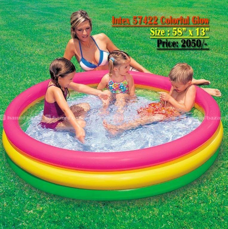 Kids Pools For Backyard Intex Sunset Glow 66in X 18in Inflatable